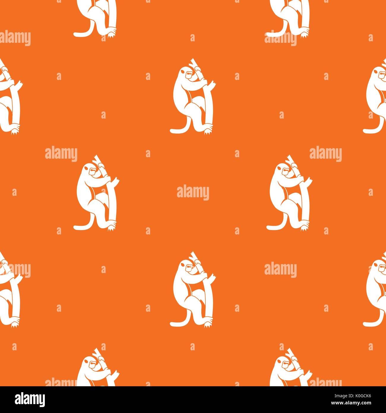 Macaque on a tree pattern seamless Stock Vector