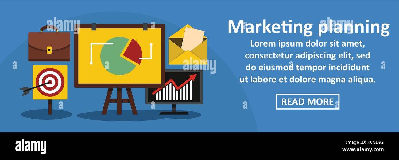 Marketing planning banner horizontal concept Stock Vector Image & Art ...