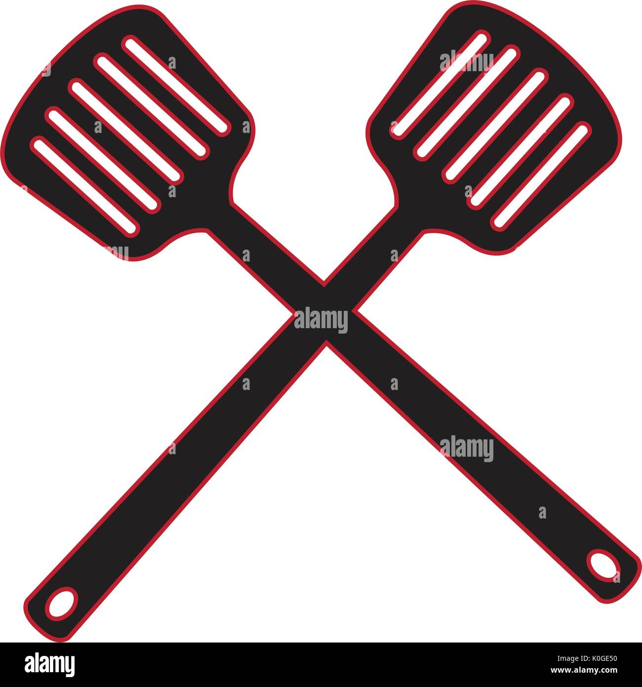 Pair of barbecue spatulas Stock Vector Image & Art - Alamy
