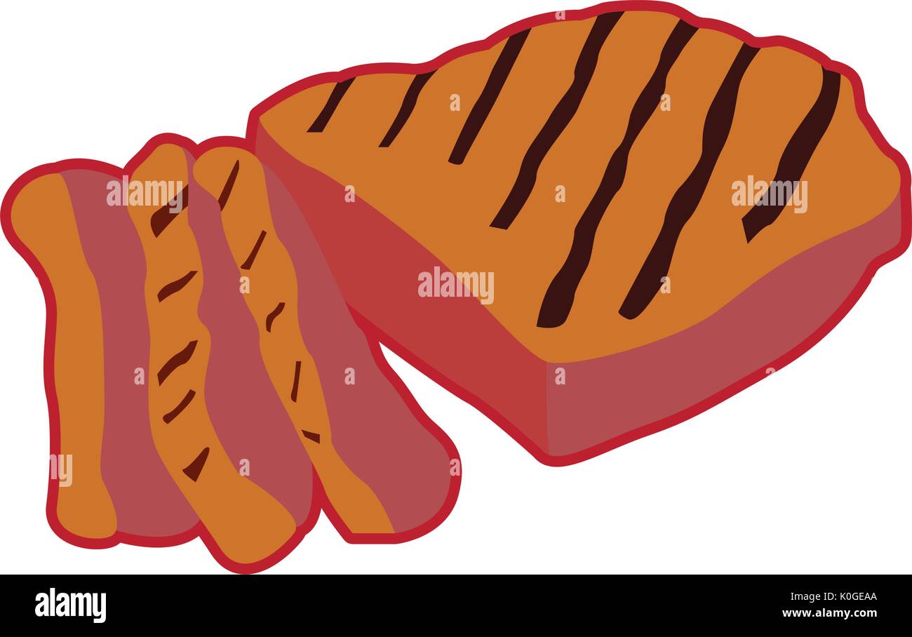 Juicy grilled beef Stock Vector Images - Alamy
