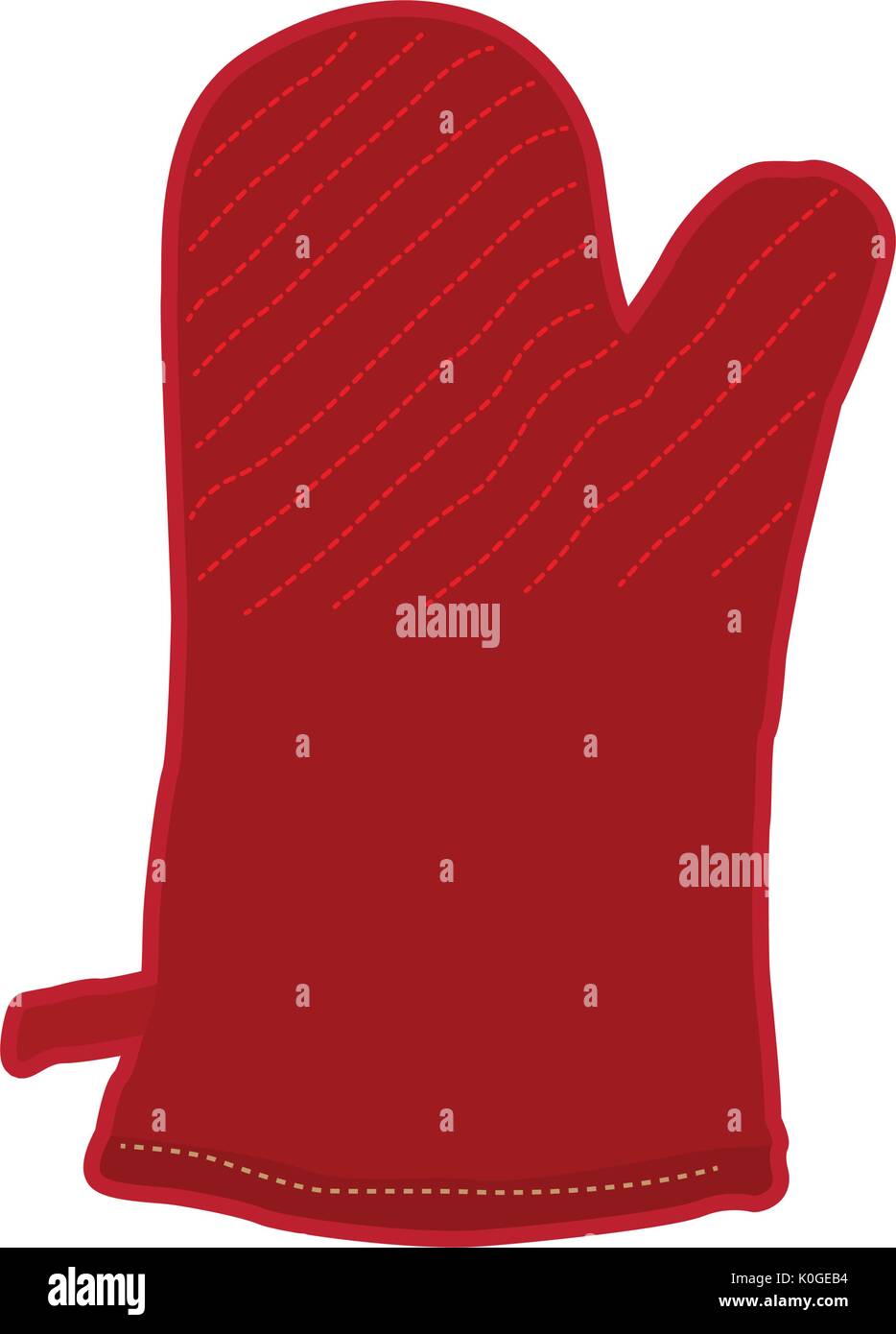 Oven Mitts Grid Red