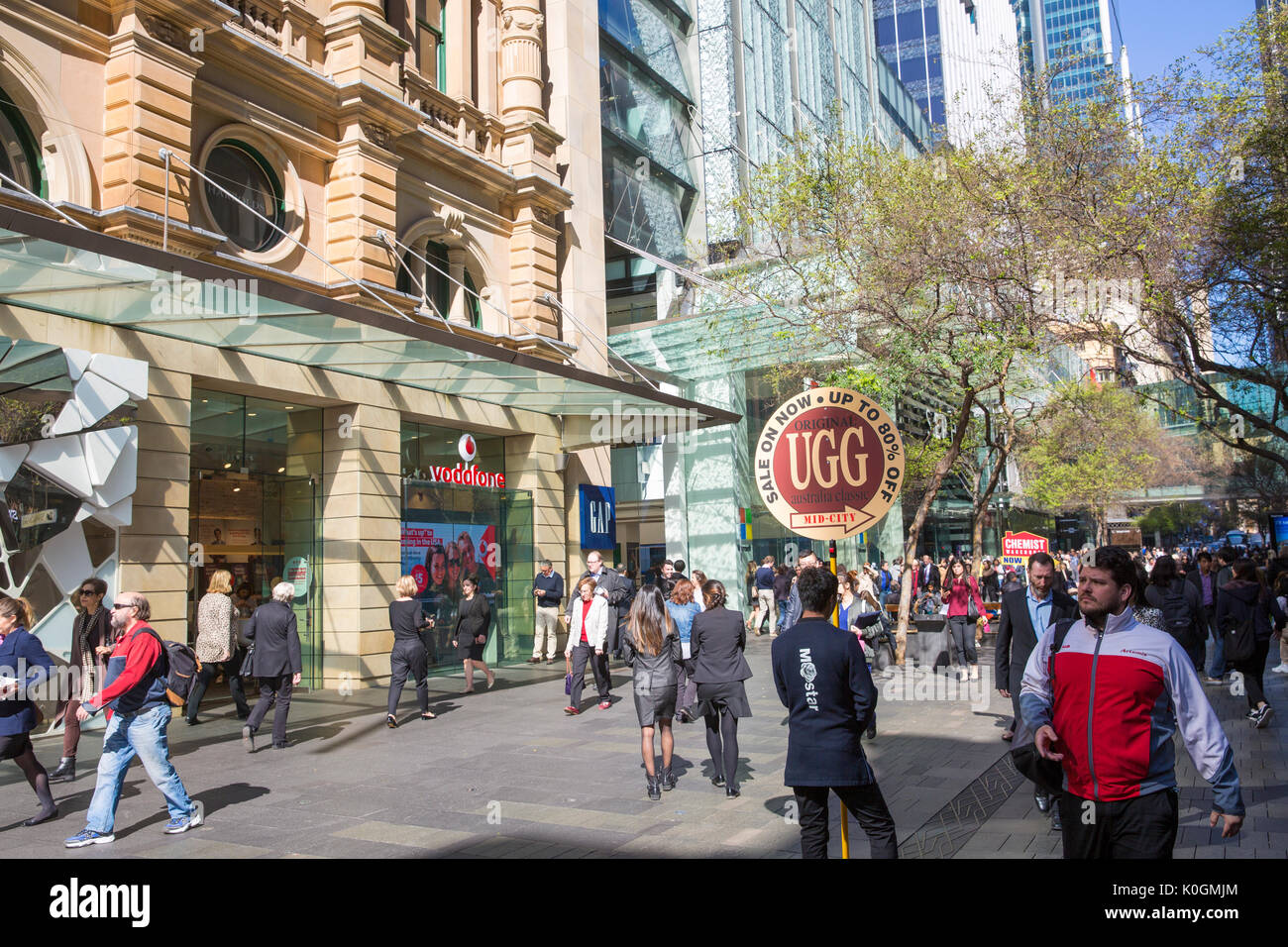 Shopping mall shoppers precinct retail hires stock photography and