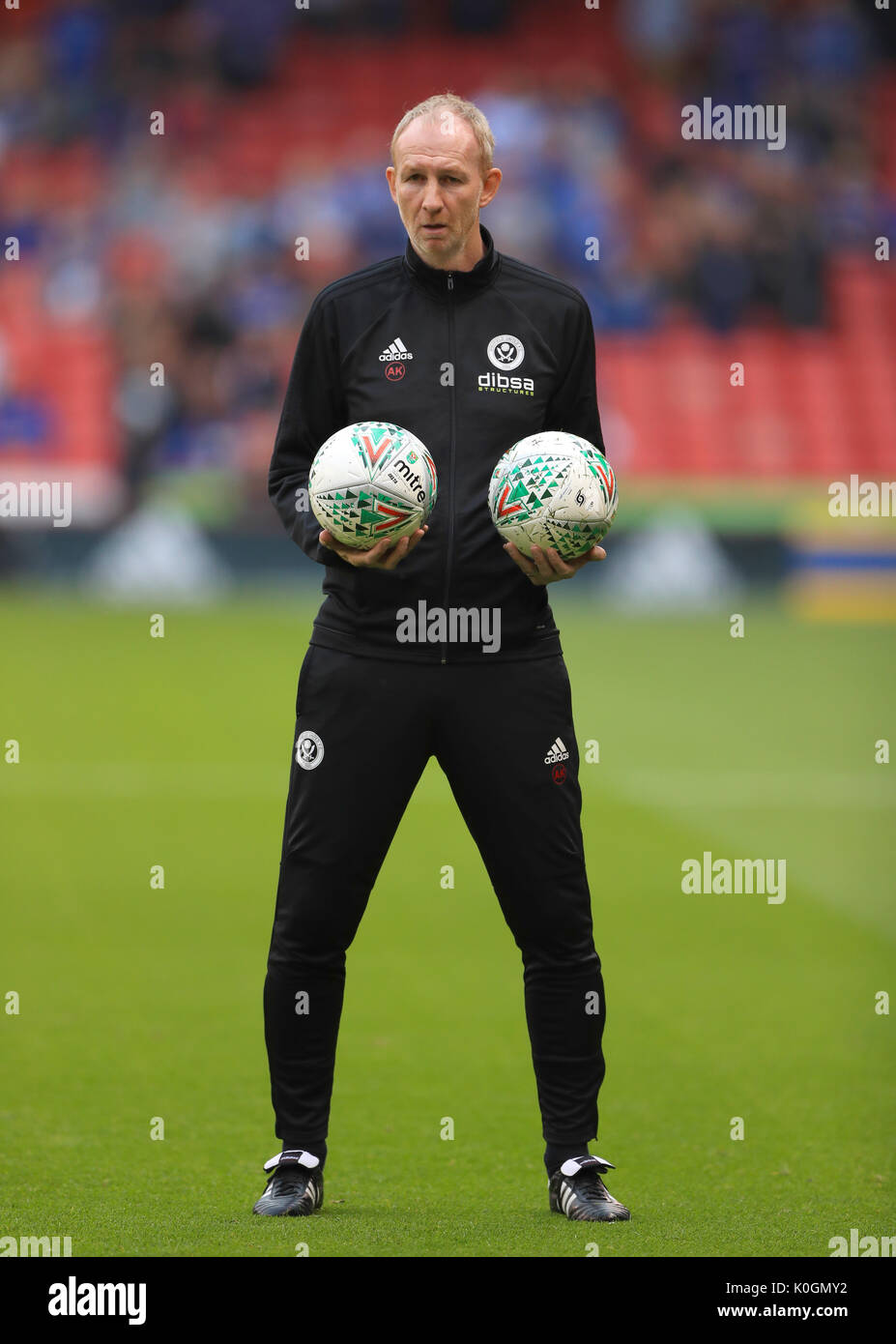 Sheffield United Assistant Manager Alan Knill during the Carabao Cup, Second Round match at Bramall Lane, Sheffield. PRESS ASSOCIATION Photo. Picture date: Tuesday August 22, 2017. See PA story SOCCER Sheff Utd. Photo credit should read: Tim Goode/PA Wire. RESTRICTIONS: No use with unauthorised audio, video, data, fixture lists, club/league logos or 'live' services. Online in-match use limited to 75 images, no video emulation. No use in betting, games or single club/league/player publications. Stock Photo