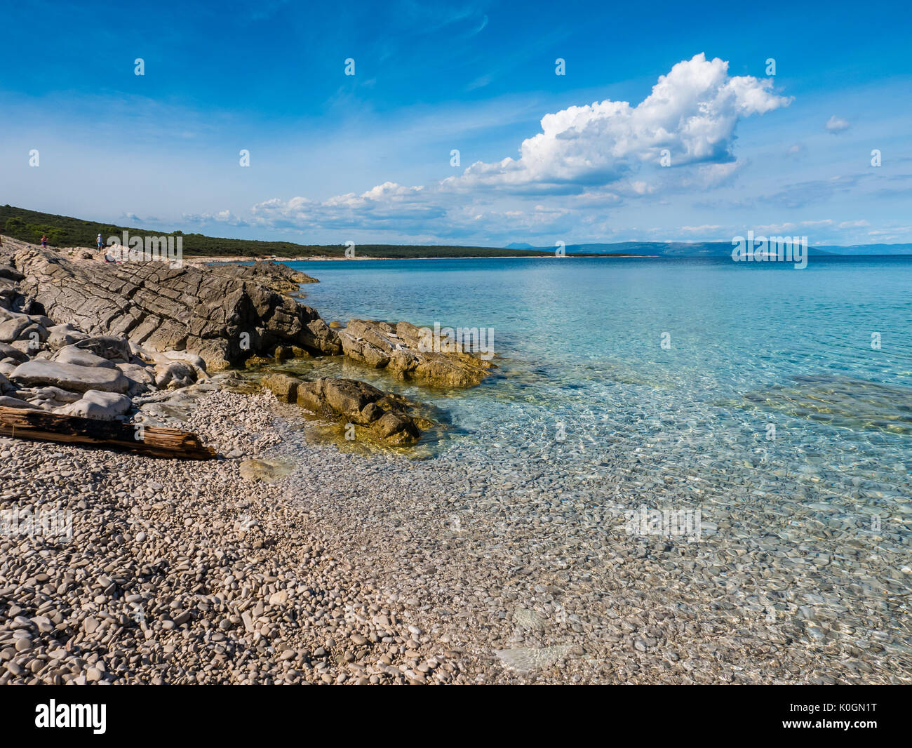 Beautiful wild beach in Istria, Croatia. Stock Photo