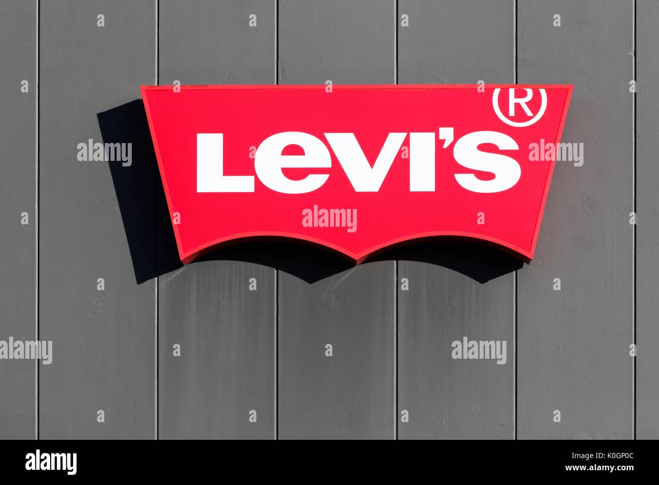 Merignac, France - June 5, 2017: Levi Strauss is a privately held American clothing company known worldwide for its Levi's  brand of denim jeans Stock Photo