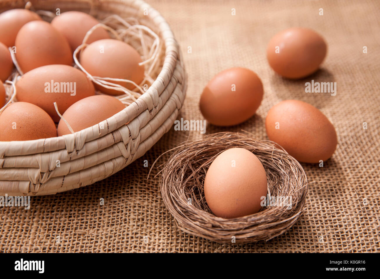 Fresh eggs Stock Photo
