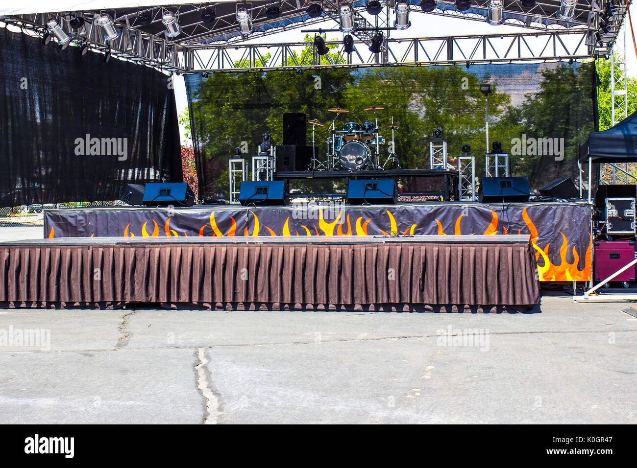 Band Stand For Musical Group Stock Photo Alamy