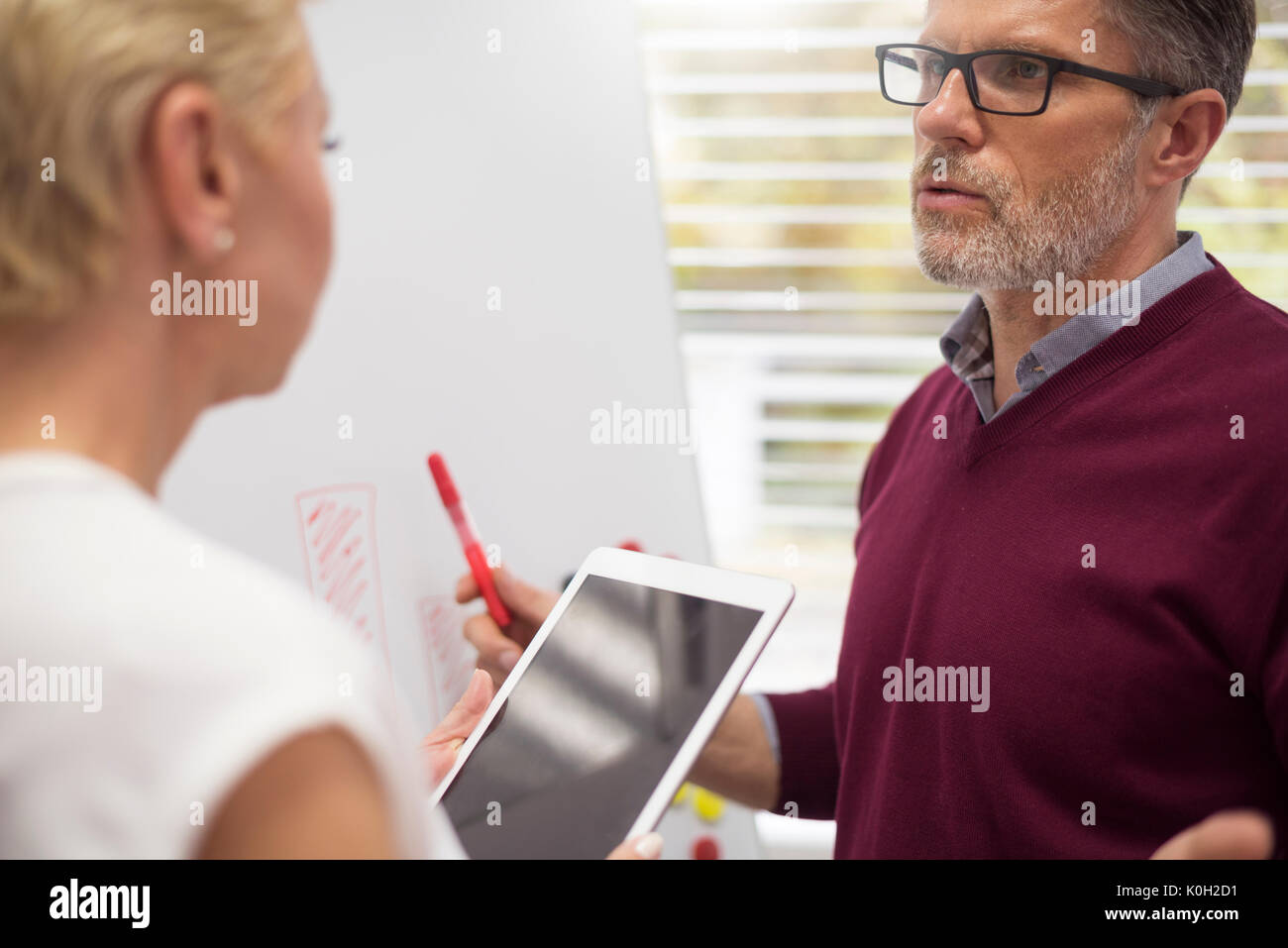Male boss talking secretary hi-res stock photography and images - Alamy