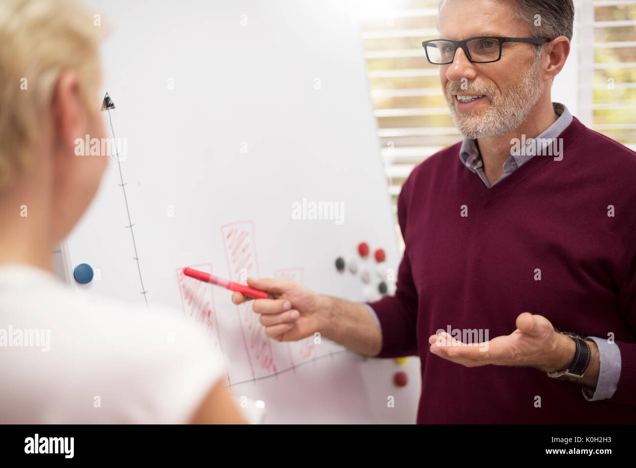 Important data written on white board Stock Photo