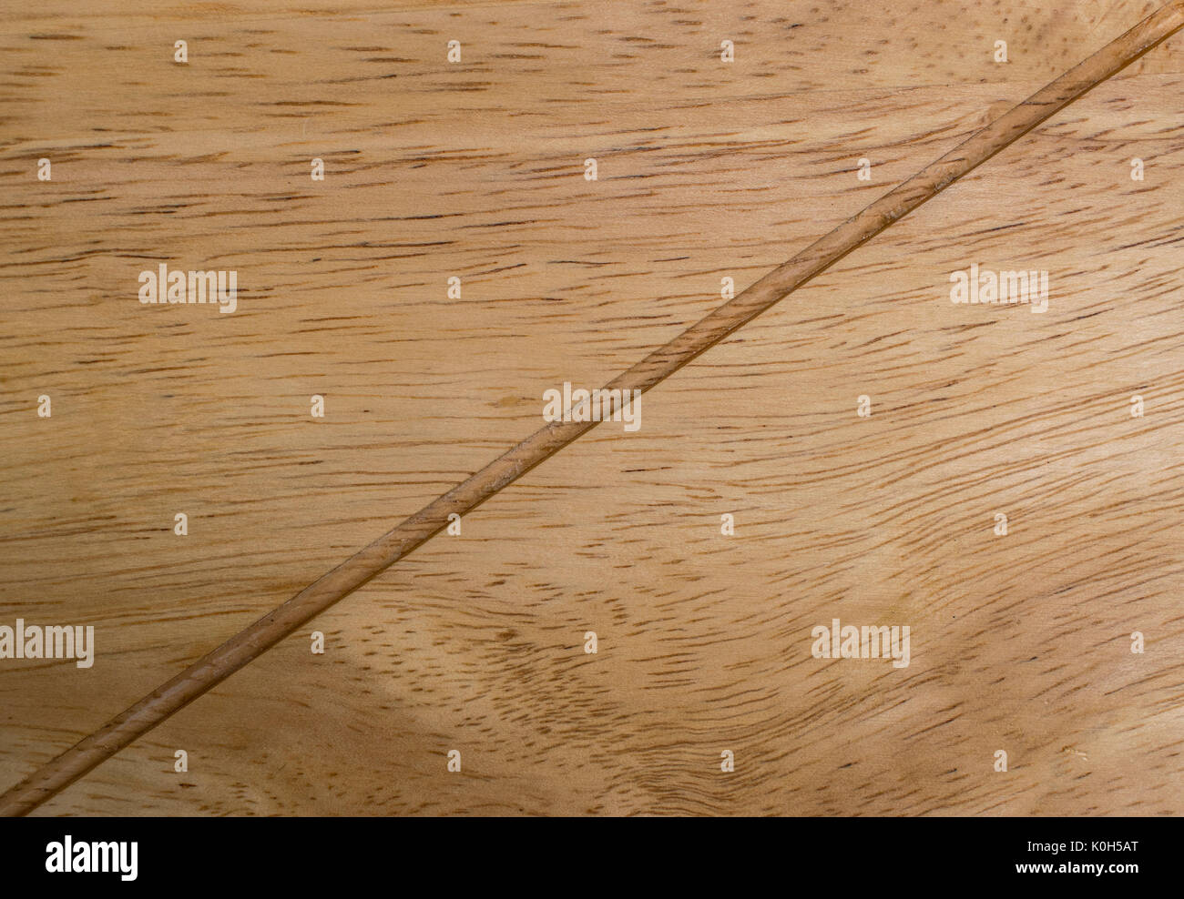 Pizza wooden cutting board, with a diagonal dividing line Stock Photo