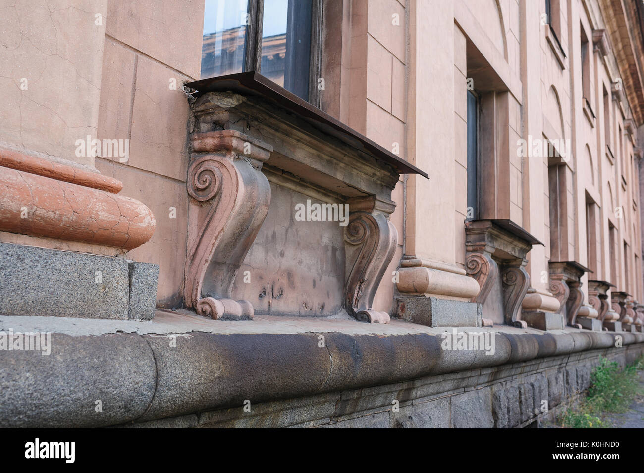 Old architectural building with a beautiful bracket Stock Photo