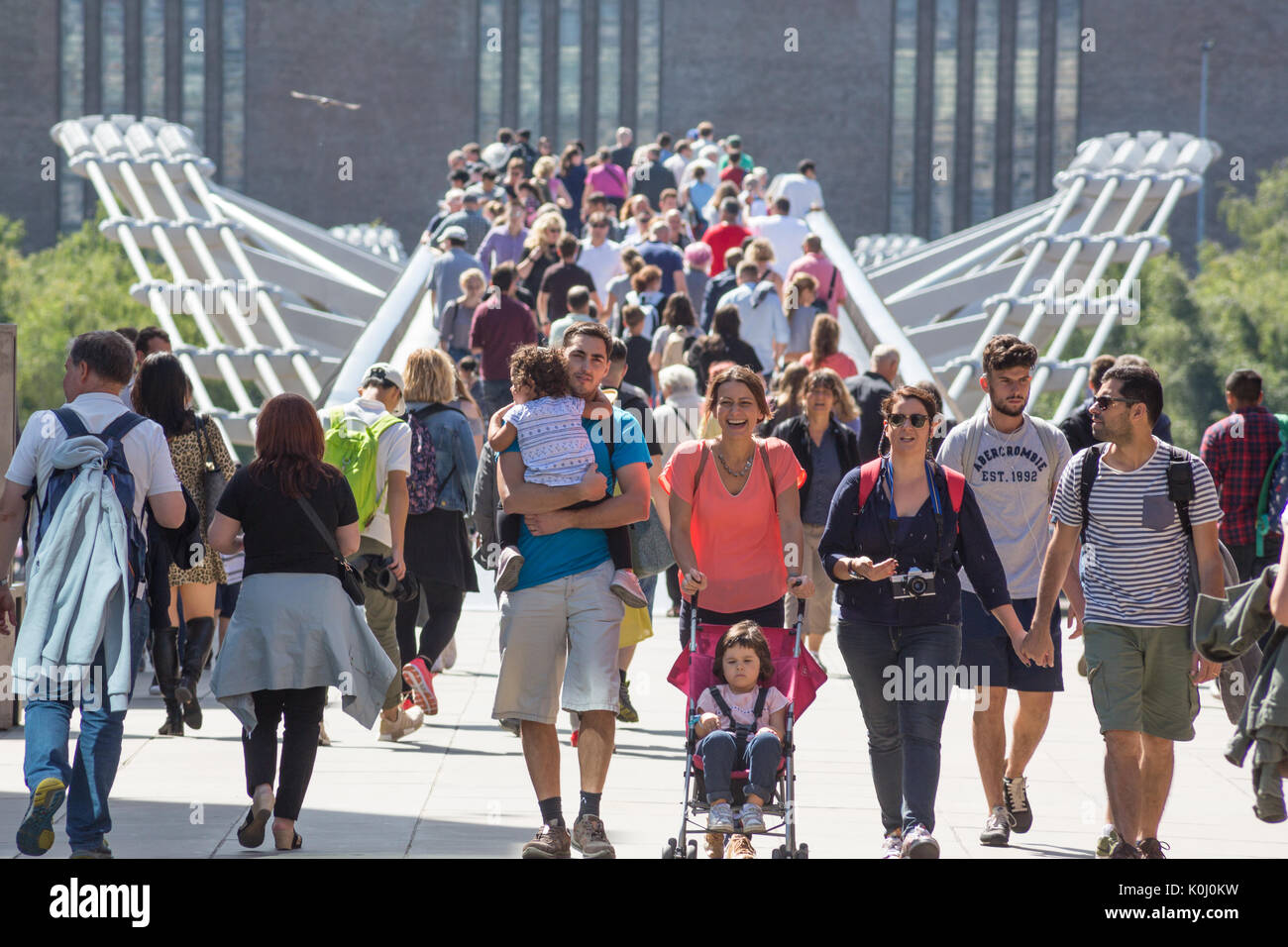 Millennium Bridge, London, UK Stock Photo