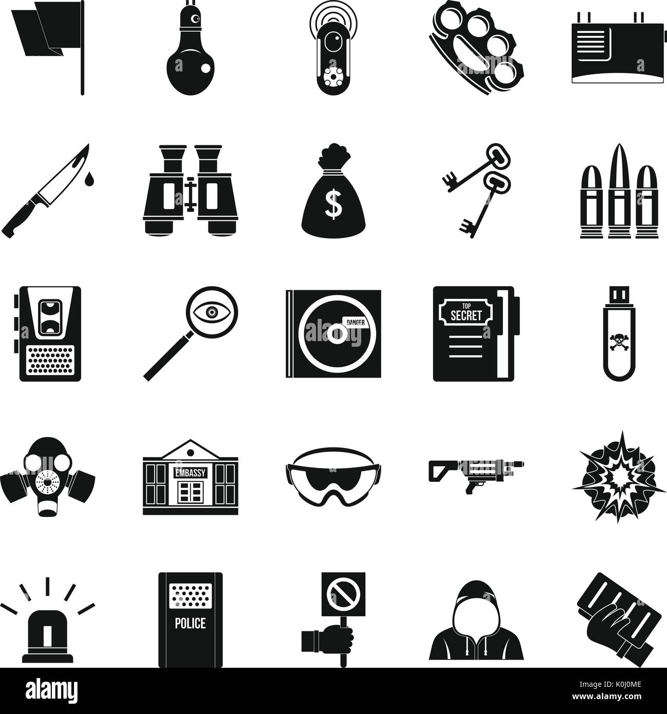 Best software icons set, simple style Stock Vector