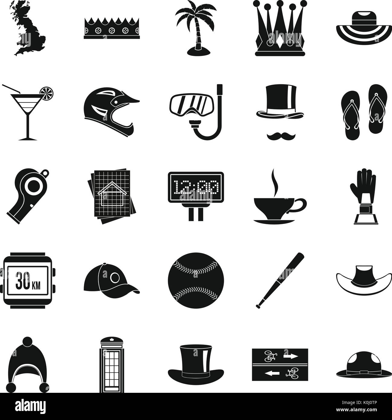 Lid icons set, simple style Stock Vector Image & Art - Alamy