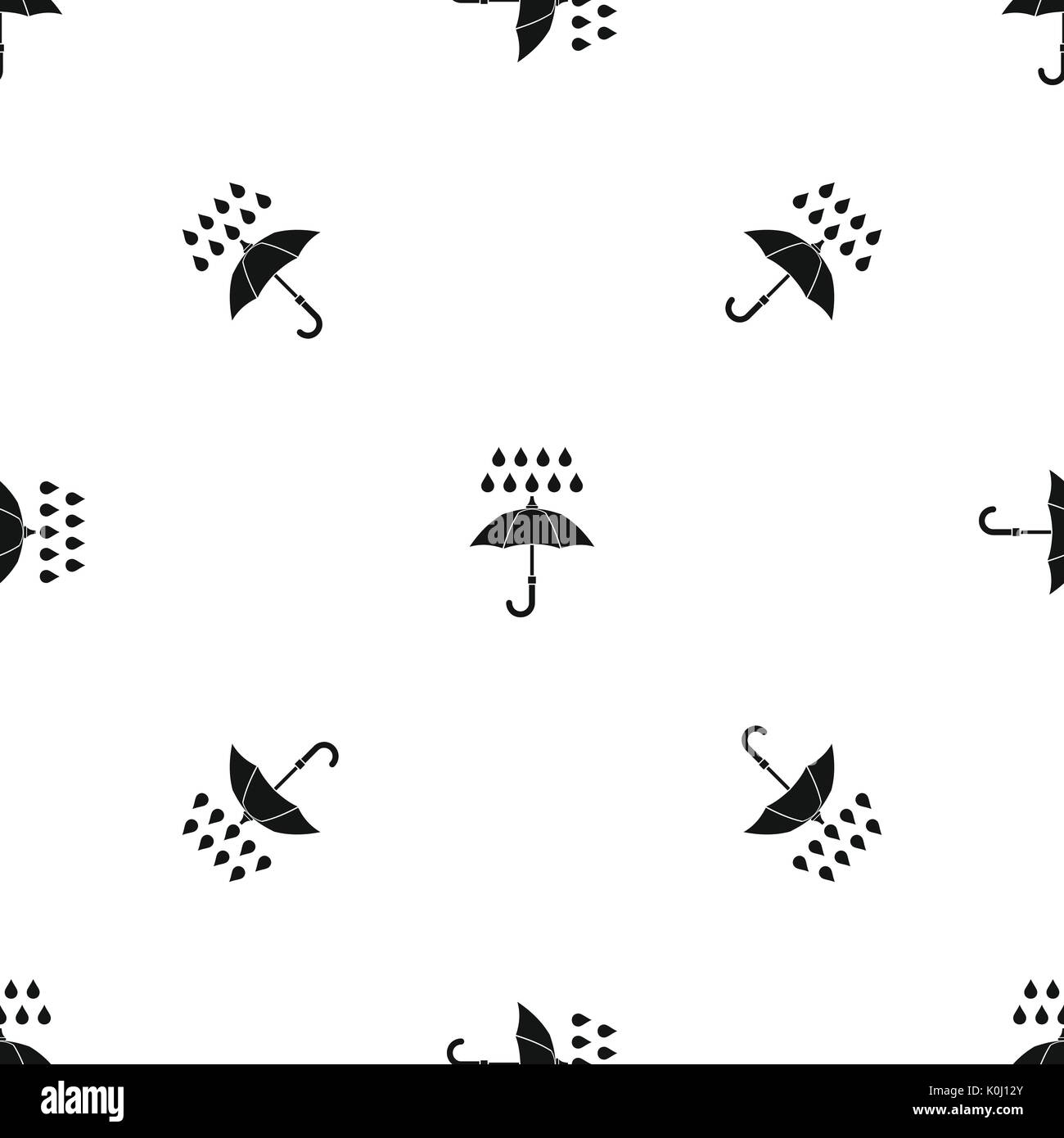 Umbrella and rain pattern seamless black Stock Vector Image & Art - Alamy