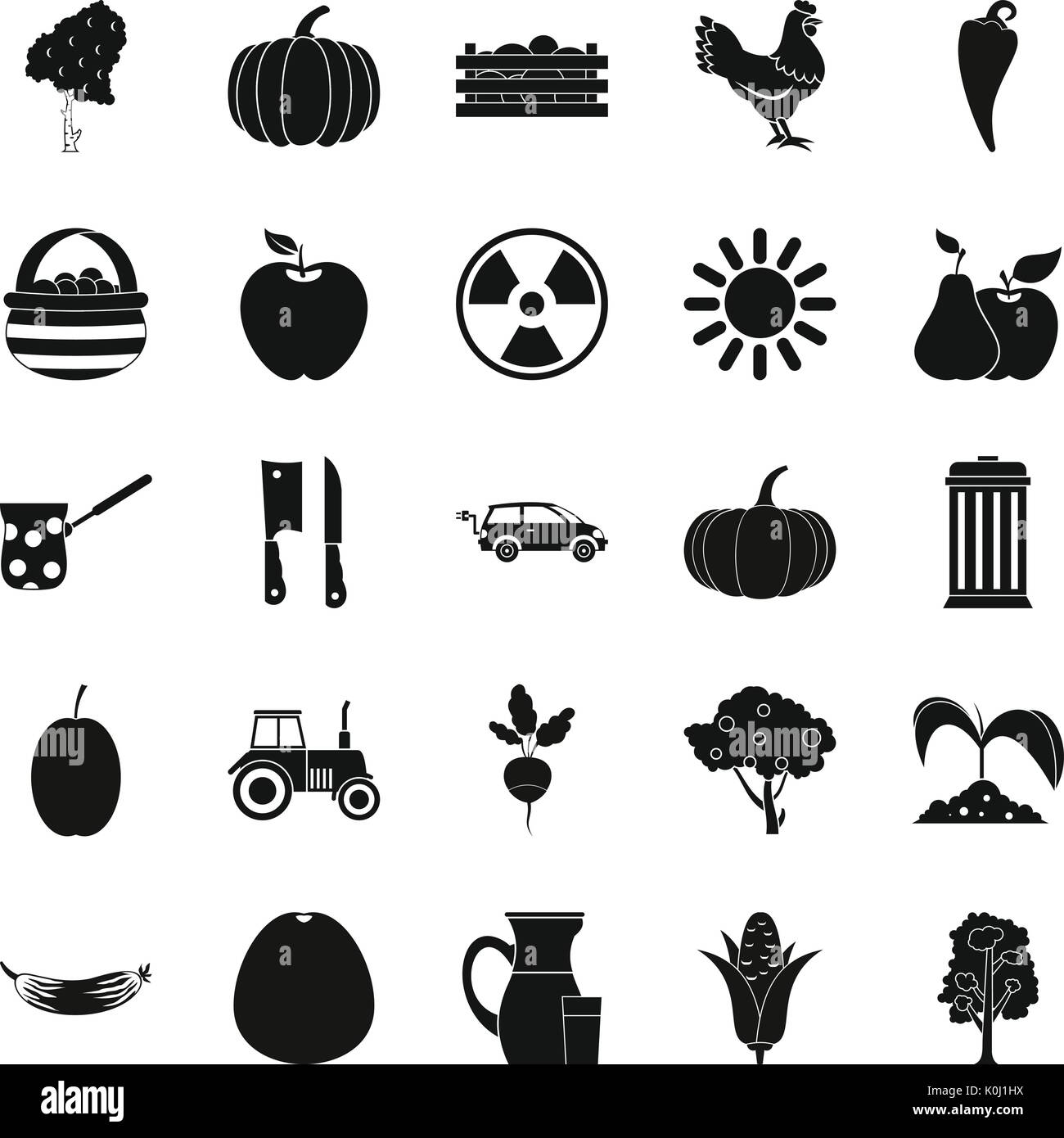Farmer icons set, simple style Stock Vector Image & Art - Alamy