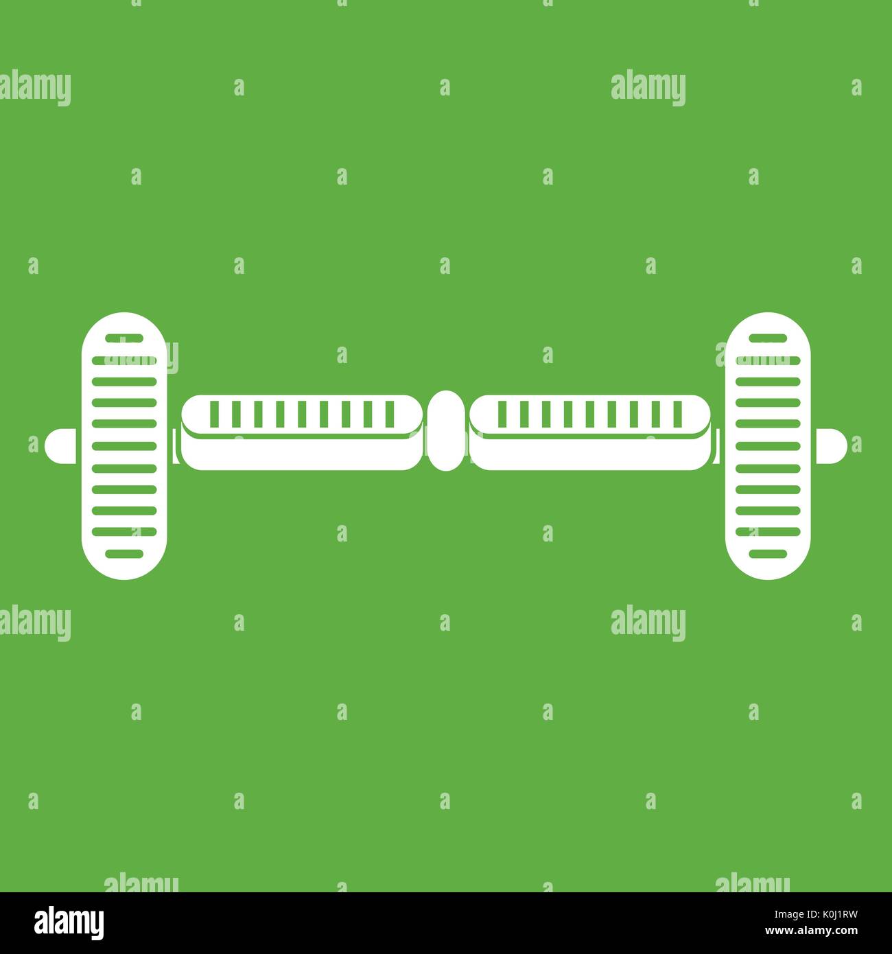 Hoverboard gyro pod icon green Stock Vector