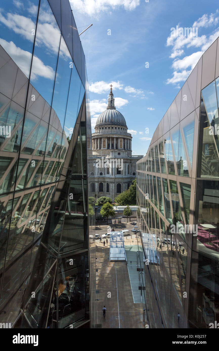 St Paul's Cathedral seen from One New Change, London, UK Stock Photo