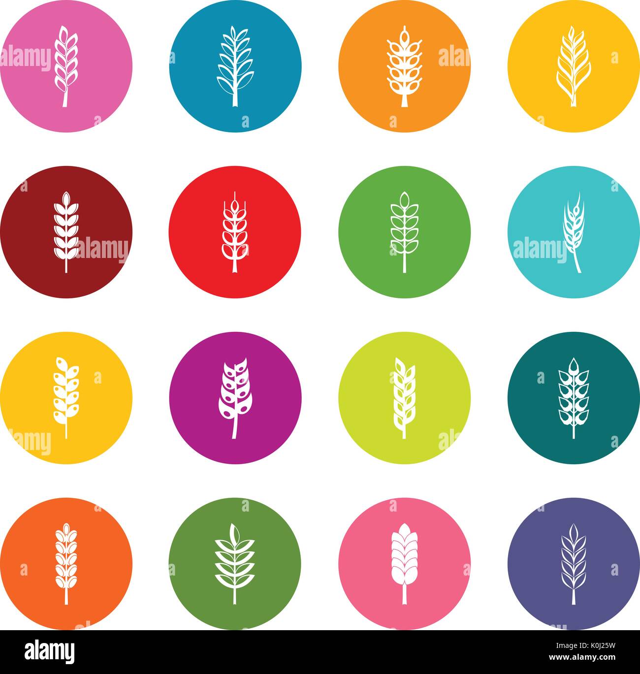 Ear corn icons many colors set Stock Vector Image & Art - Alamy