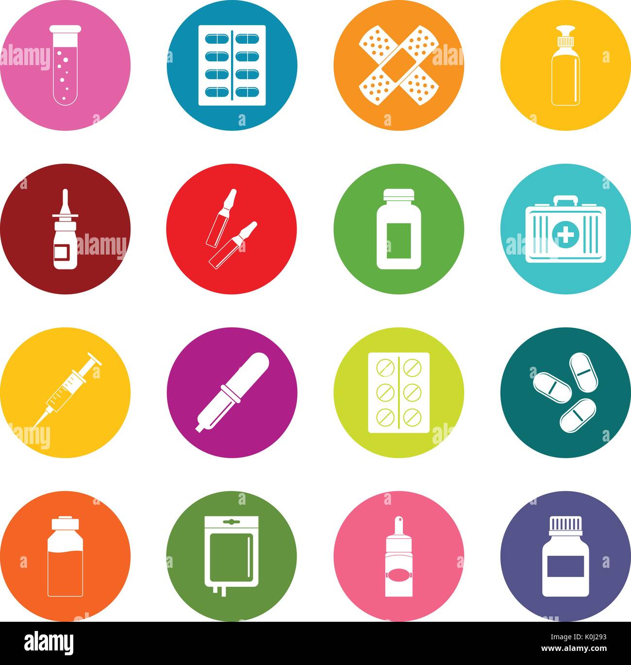 Different drugs icons many colors set Stock Vector Image & Art - Alamy