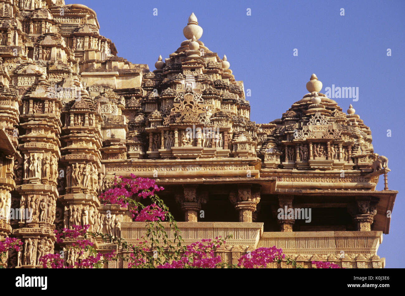 Kandariya Mahadeva Temple in Western Group, Khajuraho Group of Monuments, Madhya Pradesh, India Stock Photo