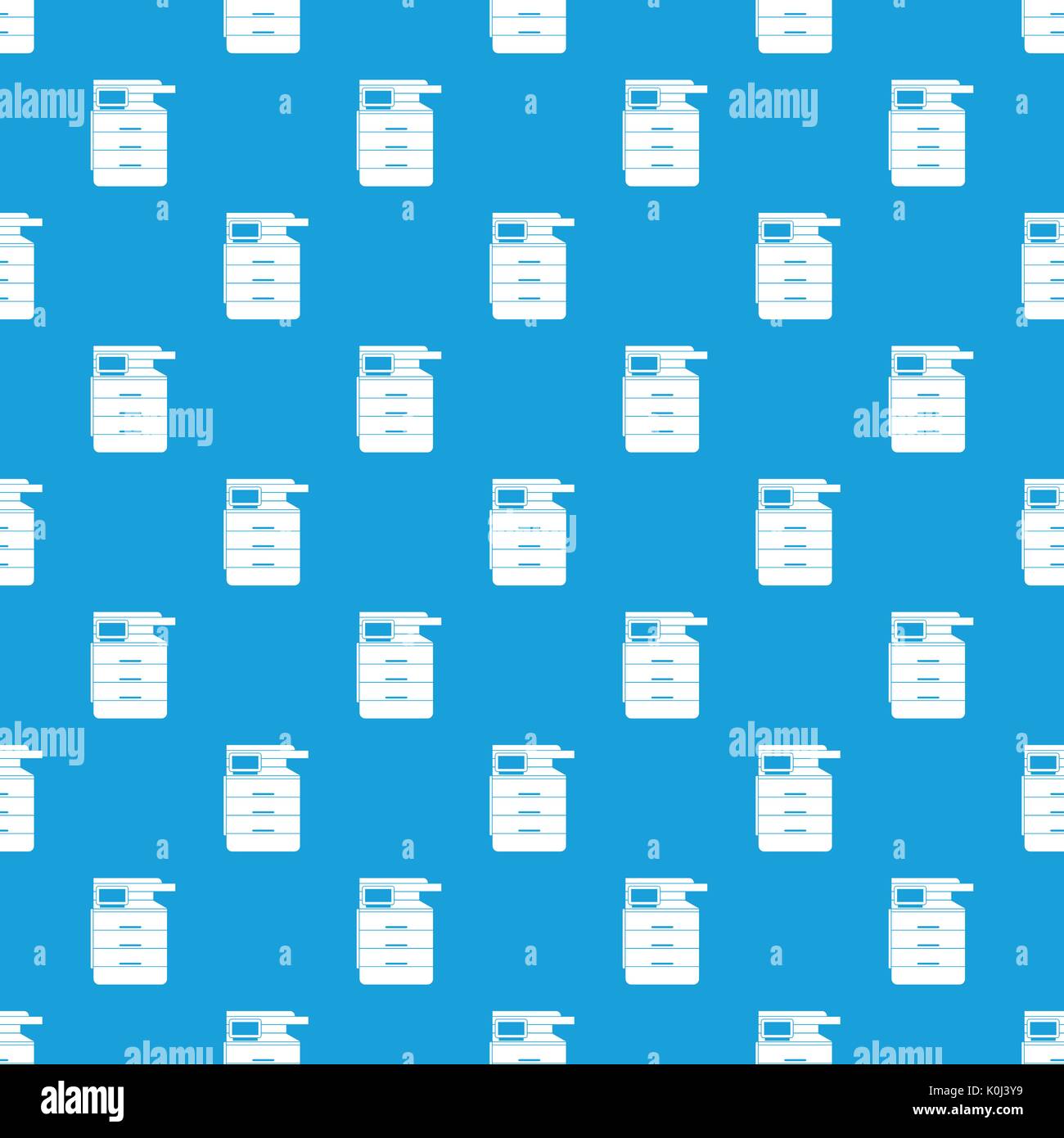 Multipurpose device, fax, copier and scanner pattern seamless blue Stock Vector