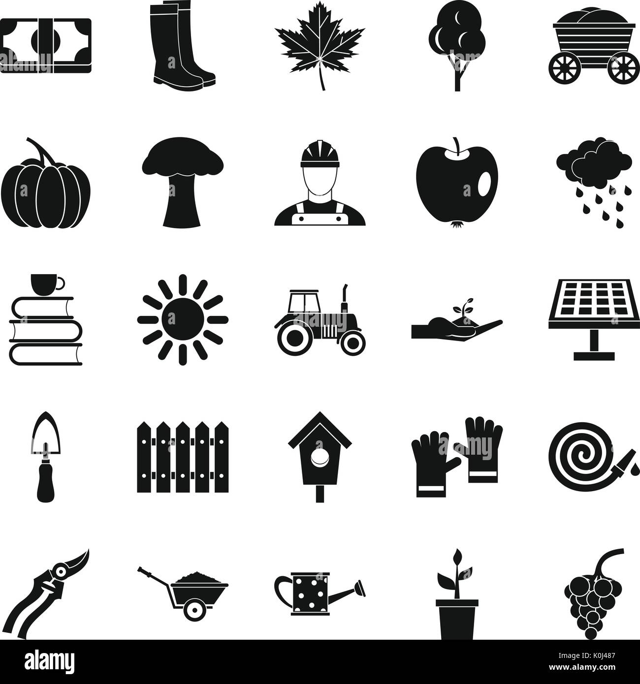 Ranch icons set, simple style Stock Vector Image & Art - Alamy