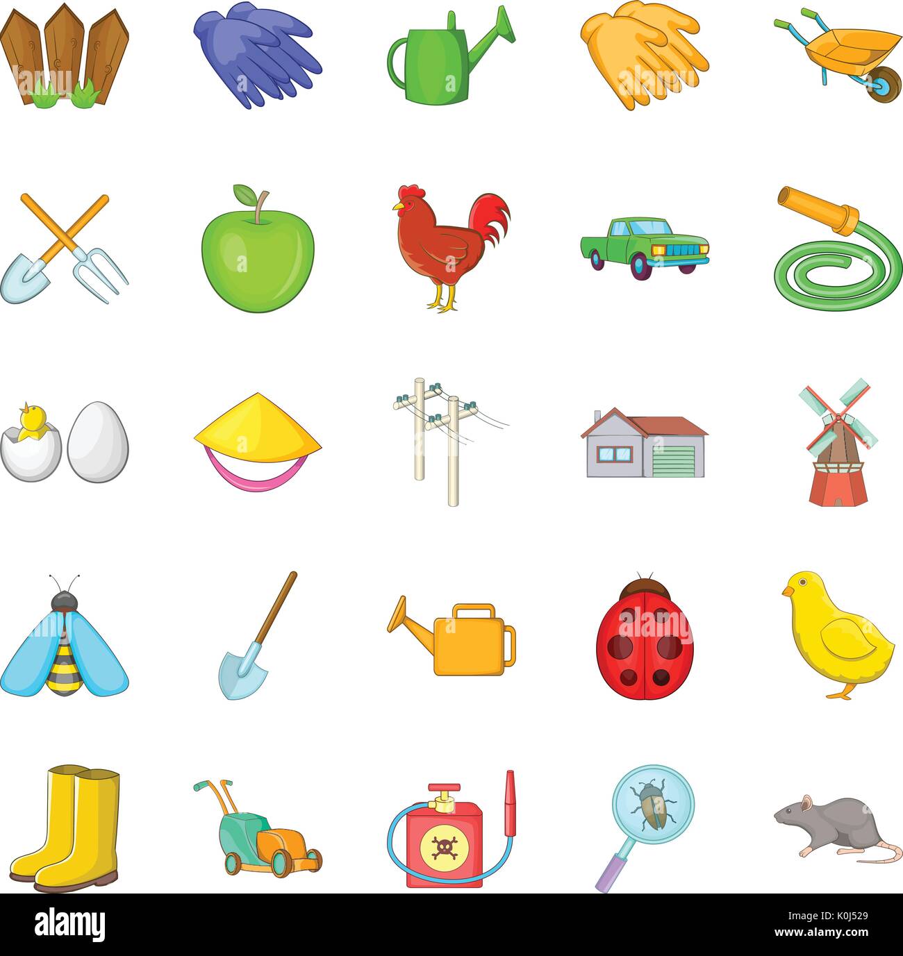 Agriculture icons set, cartoon style Stock Vector Image & Art - Alamy