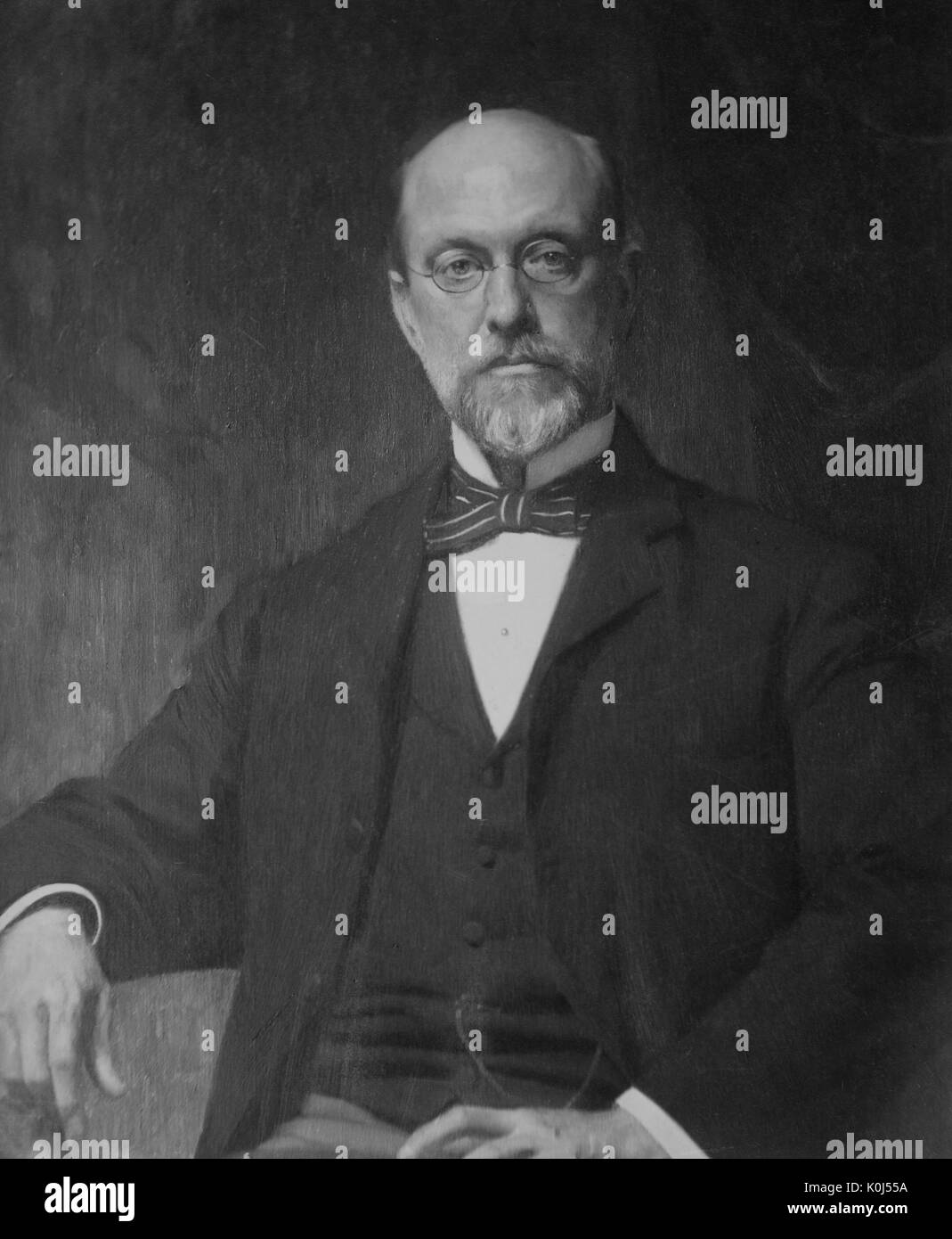 Half length seated portrait of chemist and second president of Johns Hopkins University Ira Mallory Remsen, 1926. Stock Photo