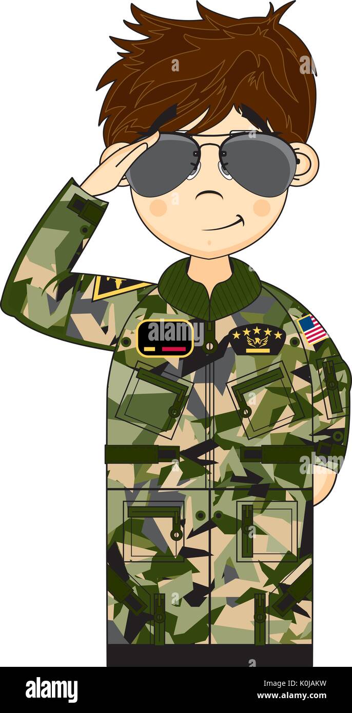 Cute Cartoon Saluting Military Airforce Pilot Vector Illustration Stock Vector Image & Art - Alamy Cute Cartoon Saluting Military Airforce Pilot Vector Illustration Stock Vector Image & Art - Alamy