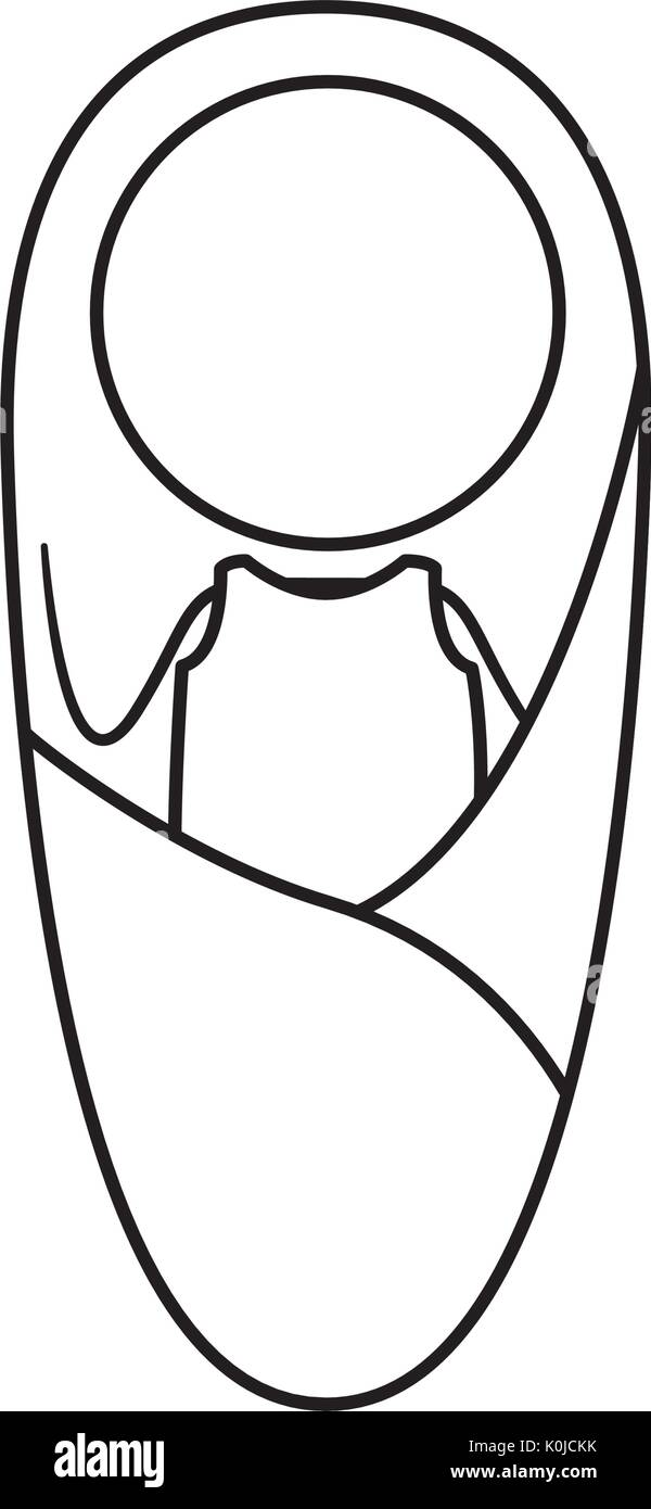 How To Draw A Baby Wrapped In A Blanket Step By Step