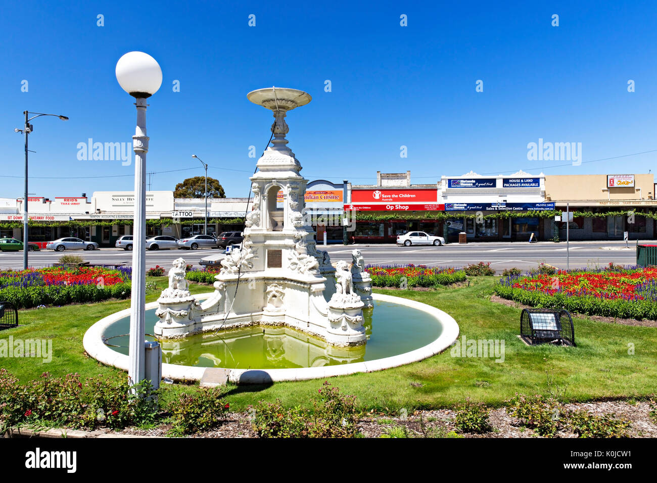 Boer War Memorial Fountain in Ararat Victoria Australia.Ararat is a ...