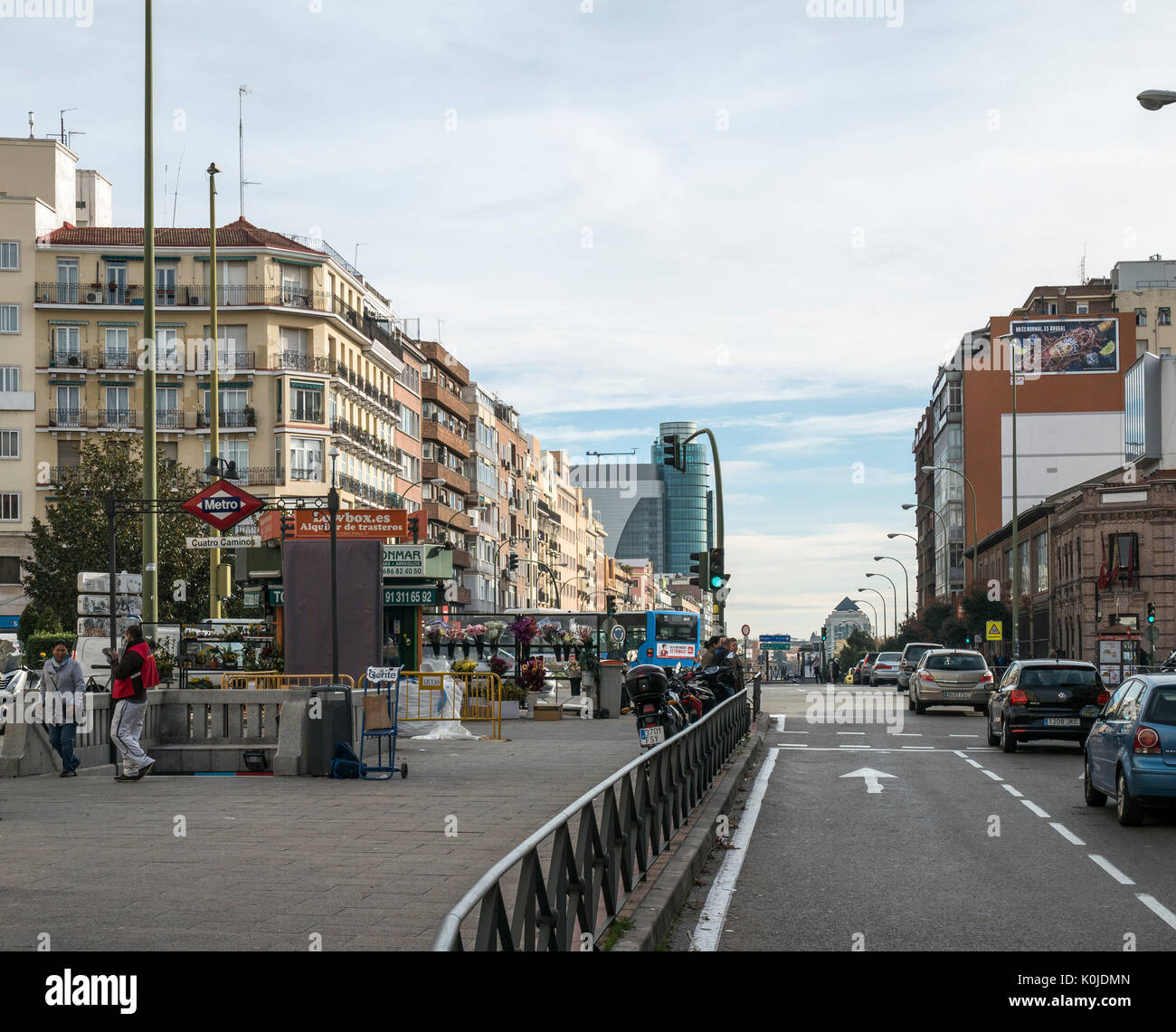 Glorieta de Cuatro Caminos. Madrid capital. España Stock Photo - Alamy