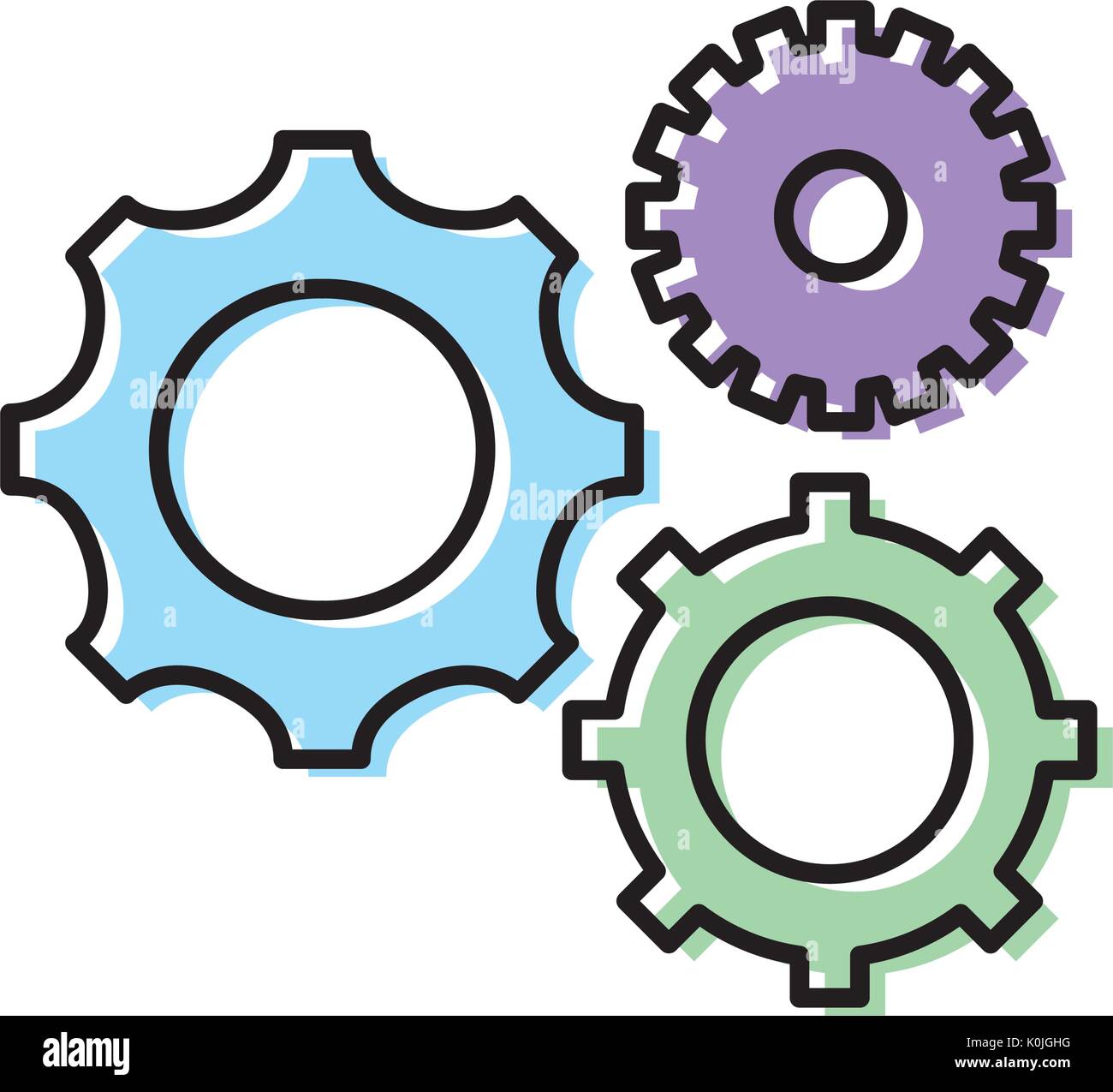 gears engineering industry process technology Stock Vector Image & Art ...
