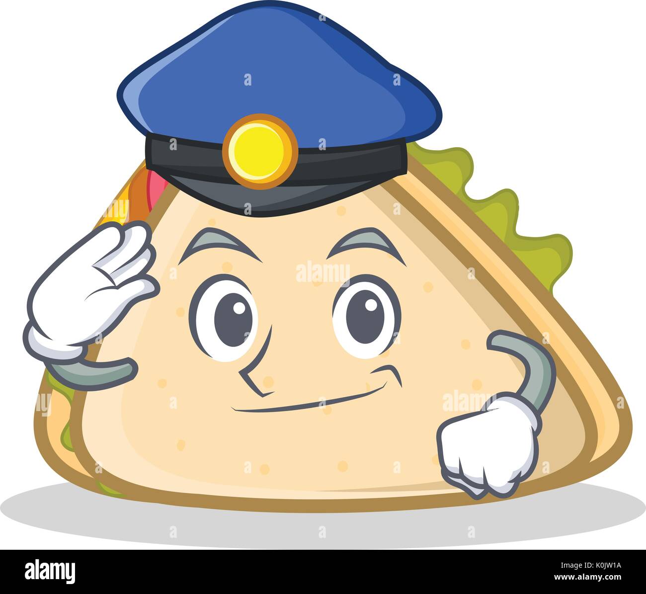 Police sandwich character cartoon style Stock Vector Image & Art - Alamy