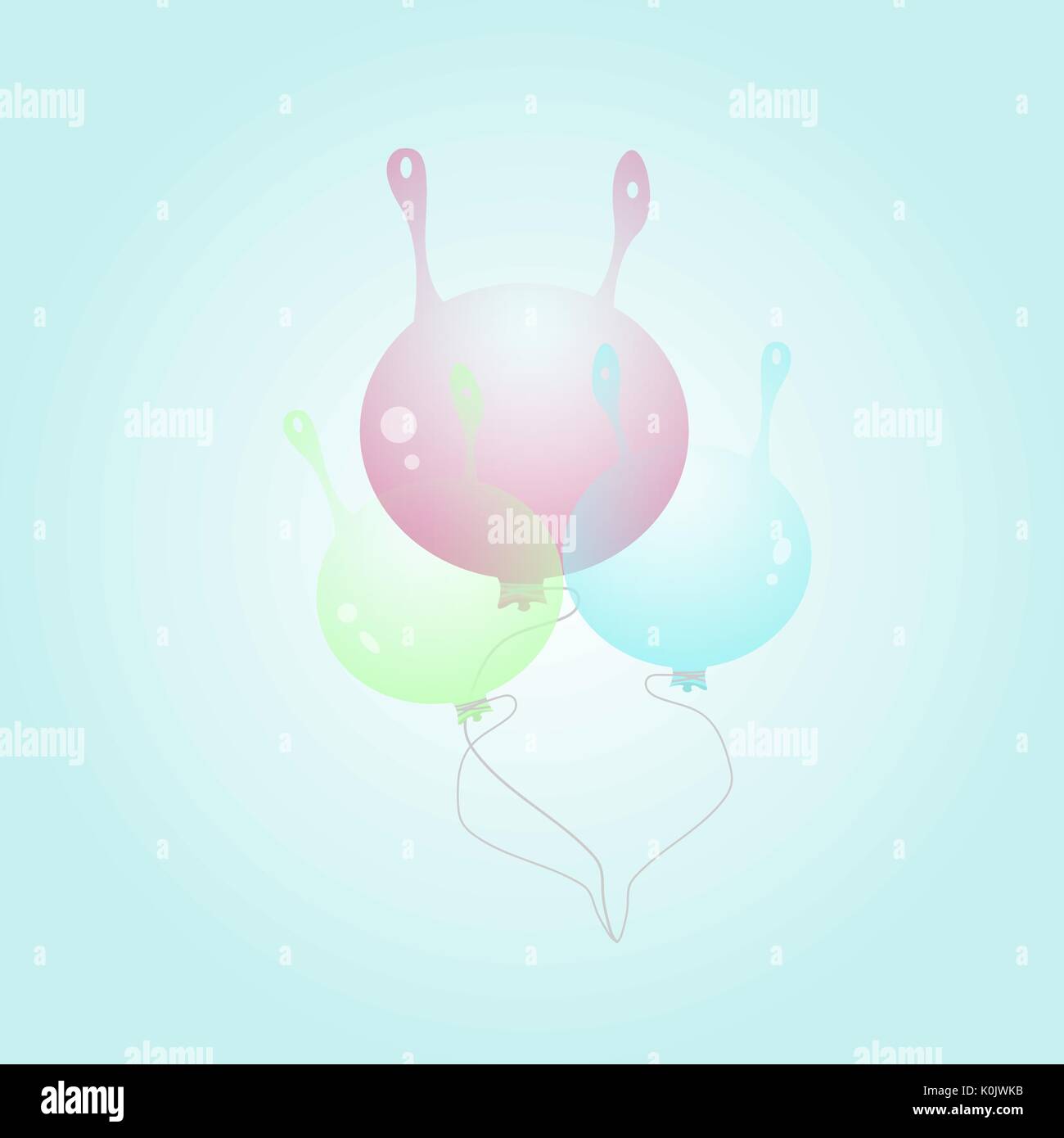 Balloons Rabbit Ear Baloons with rabbit ears.Vector illustration Stock Vector Image & Art ...
