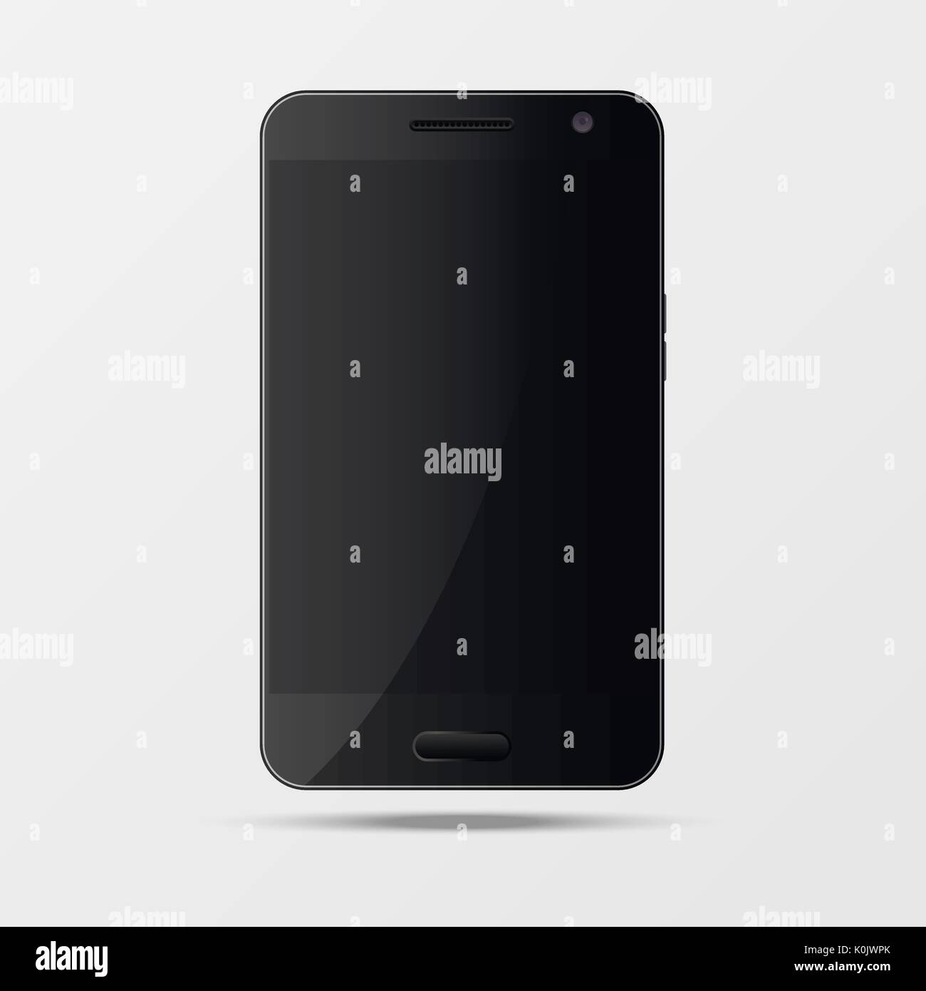 Black realistic isolated smart phone.Vector illustration Stock Vector ...