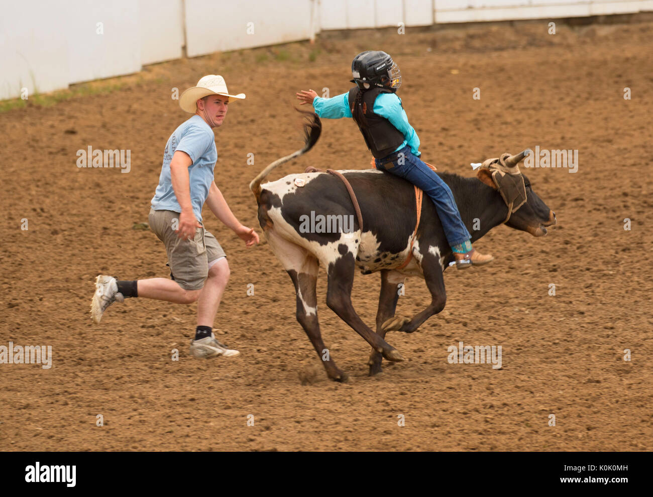 Bull Riding, St Paul Junior Rodeo, St Paul, Oregon Stock Photo Alamy