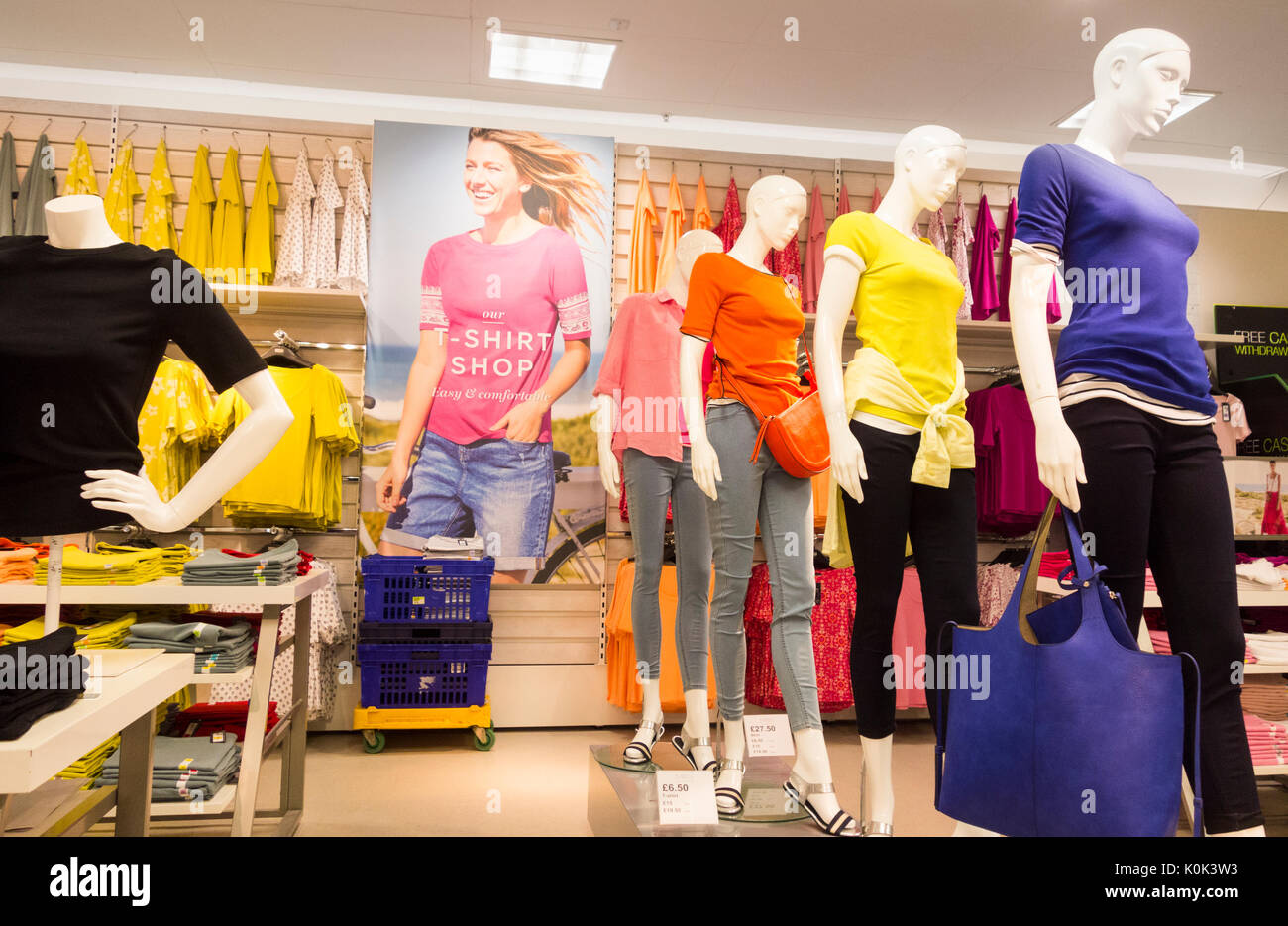 Clothing display in Marks & Spencer store. UK Stock Photo