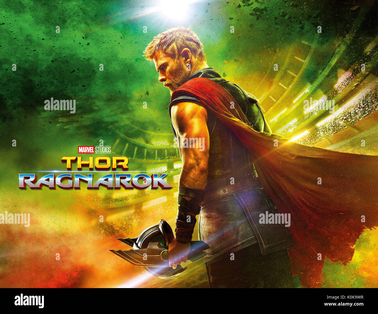 RELEASE DATE: November 3, 2017 TITLE: Thor: Ragnarok STUDIO: Marvel DIRECTOR: Taika Waititi PLOT: Thor must face the Hulk in a gladiator match and save his people from the ruthless Hela STARRING: CHRIS HEMSWORTH as Thor Poster art. (Credit: Marvel/Entertainment Pictures Stock Photo