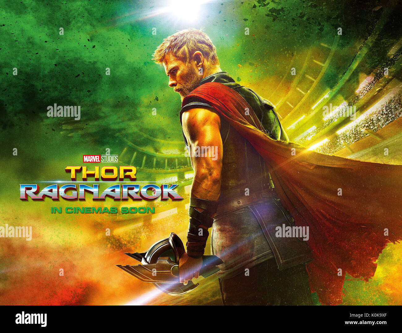 RELEASE DATE: November 3, 2017 TITLE: Thor: Ragnarok STUDIO: Marvel DIRECTOR: Taika Waititi PLOT: Thor must face the Hulk in a gladiator match and save his people from the ruthless Hela STARRING: CHRIS HEMSWORTH as Thor Poster art. (Credit: Marvel/Entertainment Pictures Stock Photo