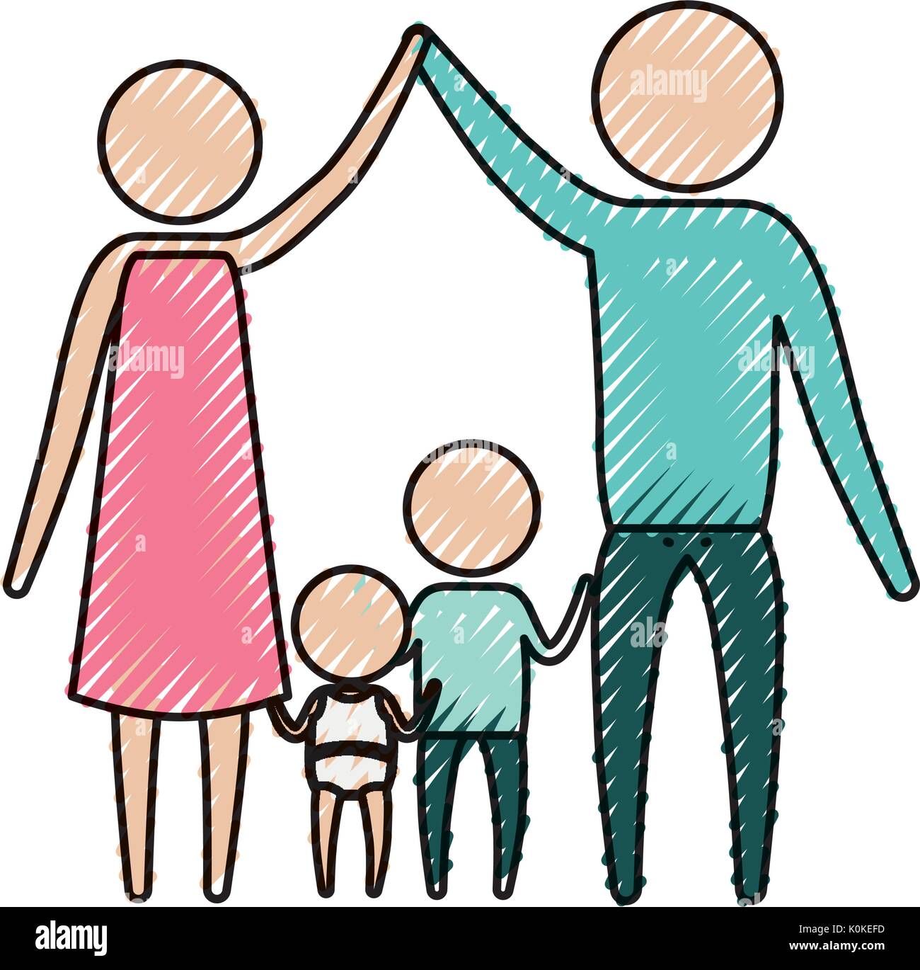 Color Crayon Silhouette Pictogram Parents Holding Hands Up And Baby Girl And Boy In The Middle Of Them Stock Vector Image Art Alamy Color Crayon Silhouette Pictogram Parents Holding Hands Up And Baby Girl And Boy In The Middle Of Them Stock Vector Image Art Alamy