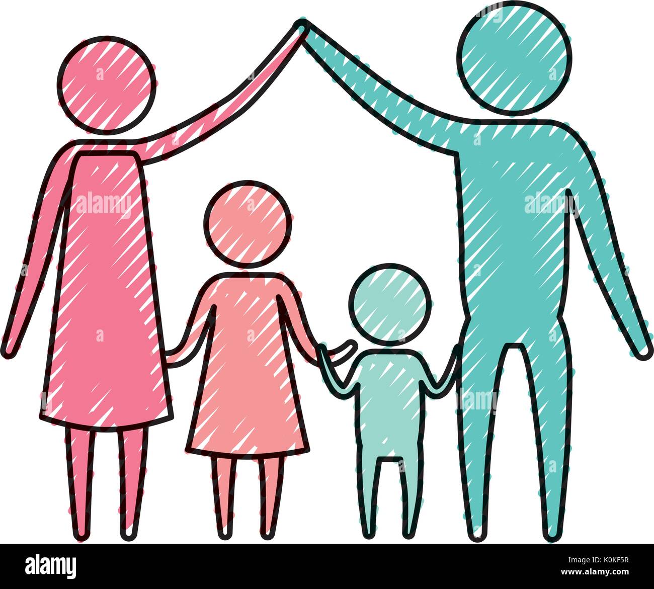 Color Crayon Silhouette Pictogram Couple Parents Holding Hands Up And Children In The Middle Of Them Stock Vector Image Art Alamy Color Crayon Silhouette Pictogram Couple Parents Holding Hands Up And Children In The Middle Of Them Stock Vector Image Art Alamy