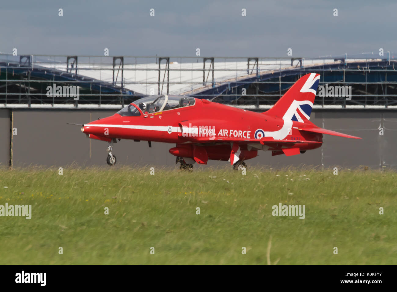 The Red Arrows display at the Biggin Hill Festival of Flight Stock