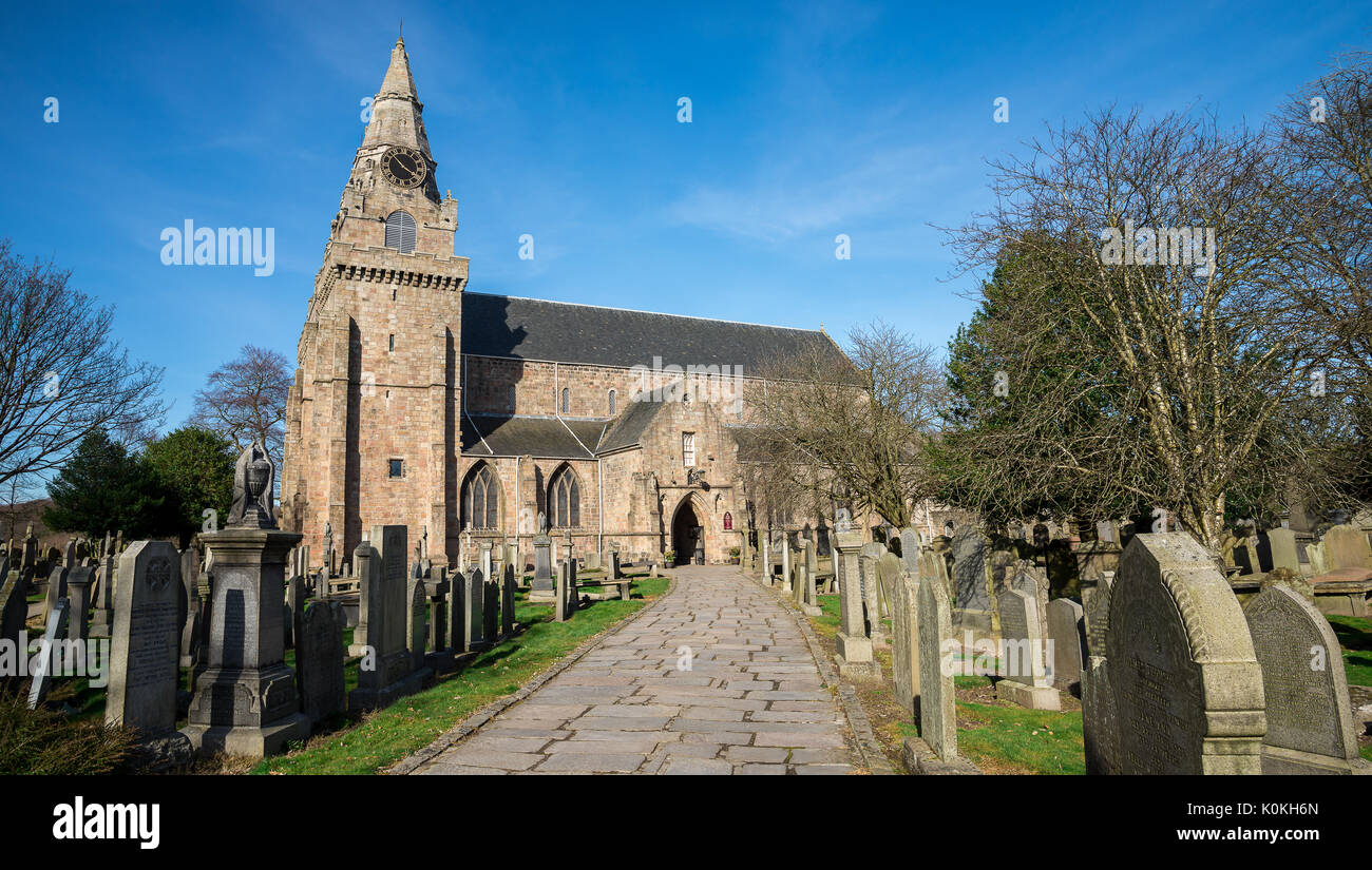 Front entrance to St Machar's Cathedral in Aberdeen, Scotland Stock Photo