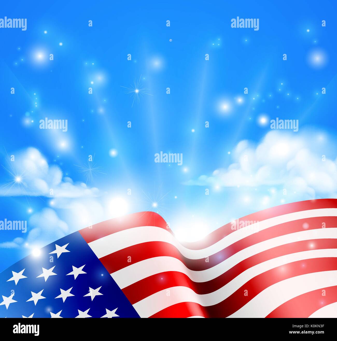 Patriotic American Flag Design Stock Vector