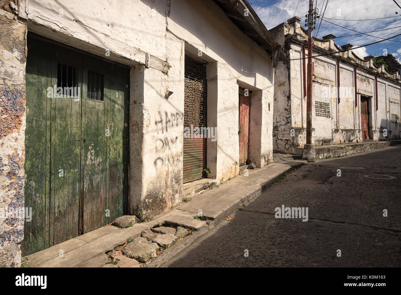 many historical colonial buildings in Honda Colombia are in bad shape Stock Photo
