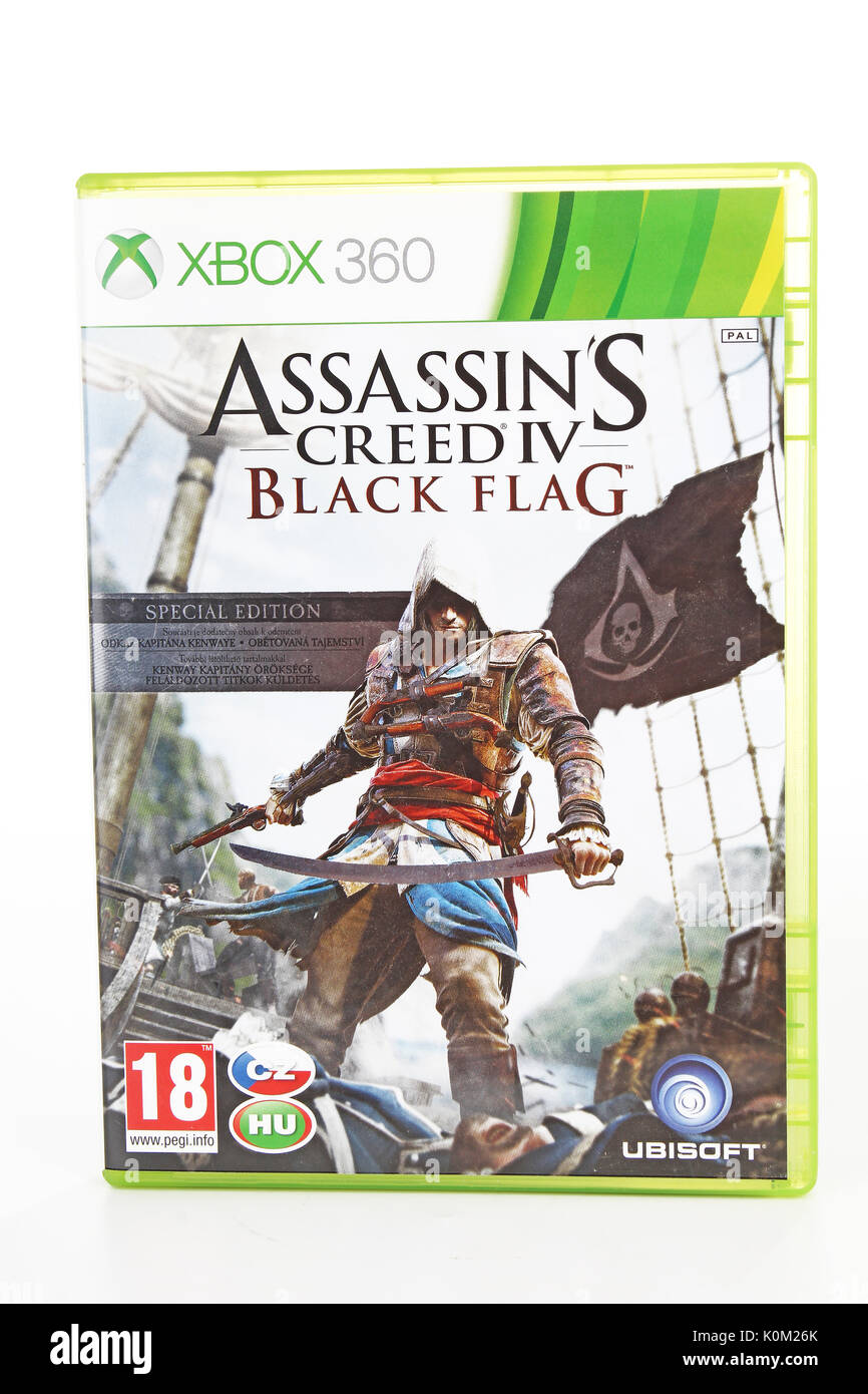 Xbox 360 game. Assassins Creed Black Flag IV 4 Stock Photo - Alamy