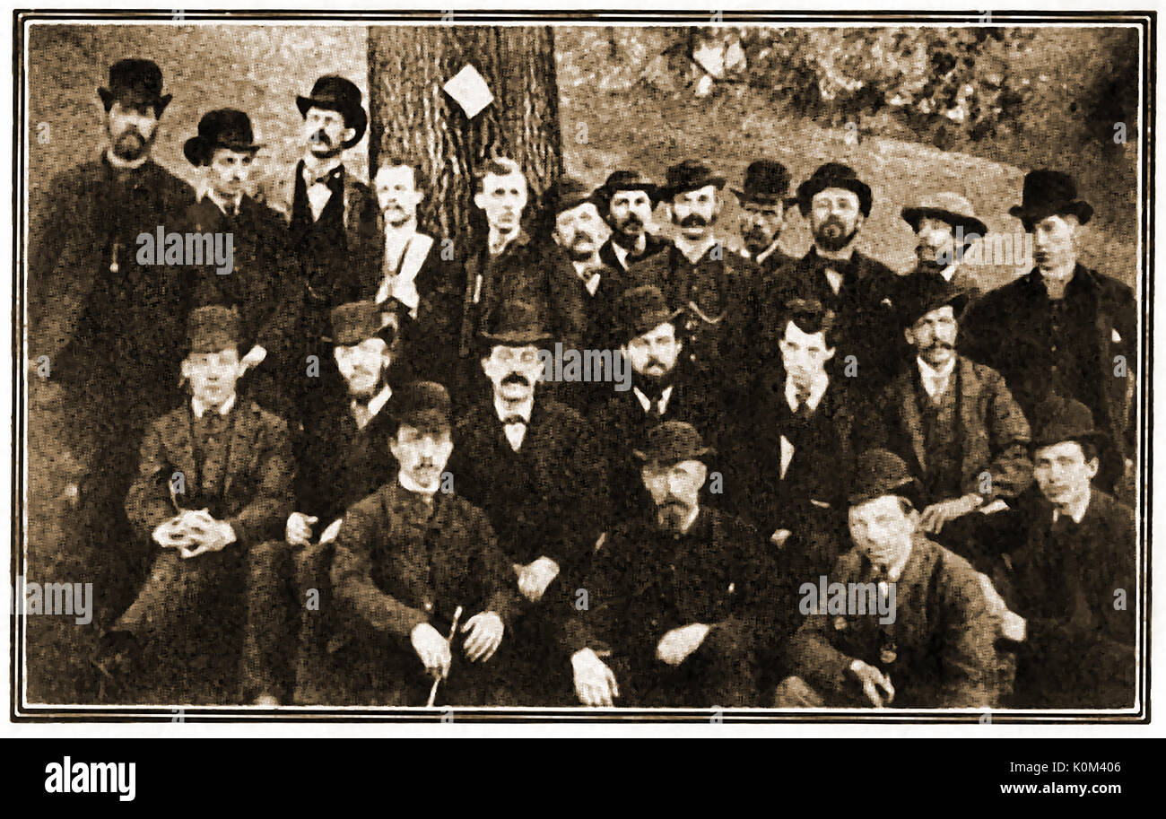 1886 - A gathering of the Leeds and Bradford branches of the Socialist League, UK Stock Photo