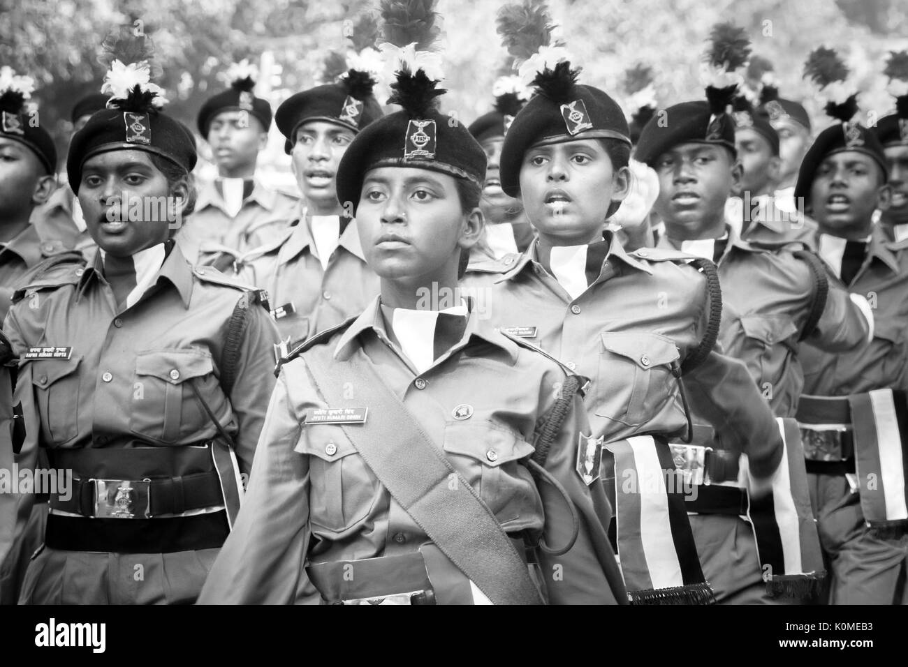 Republic day parade at Red road, Kolkata, west Bengal, India, Asia Stock Photo